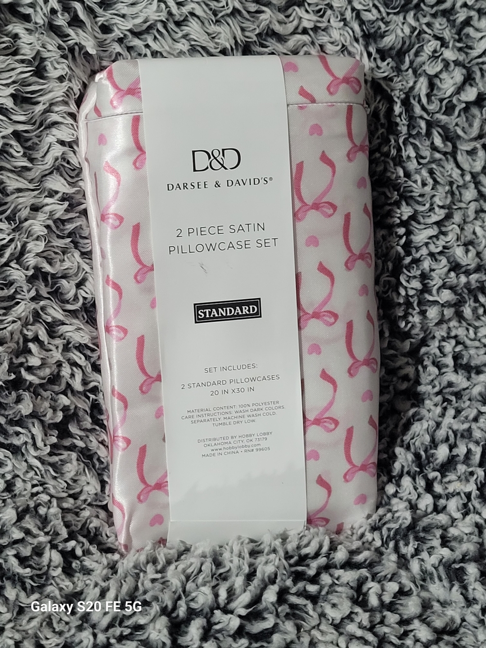 Pink Satin Pillowcase Set - 2 Piece